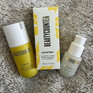 NIB Beautycounter Counter+ All Bright C Serum 30 ml + 2 Free items